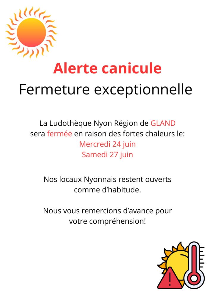 Fermeture Canicule 2026